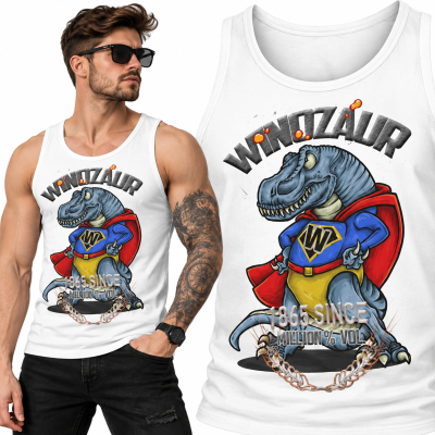 TANK TOP ŚMIESZNY WINOZAUR